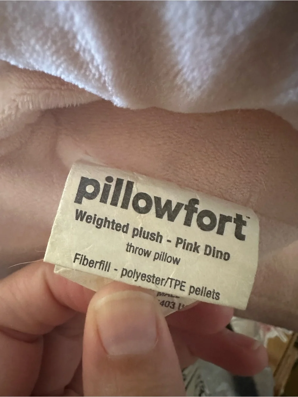 Plush Pink Dinosaur Toy - Soft Comfort Weighted Plushie